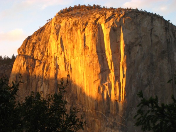 El Cap at sunset from the top of East Buttress on Middle Cathedral.