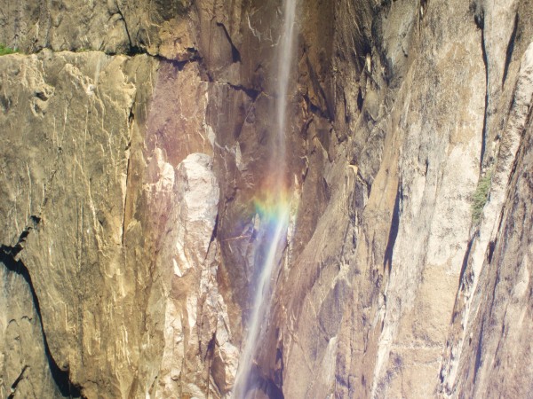 Rainbow seen in the falls
