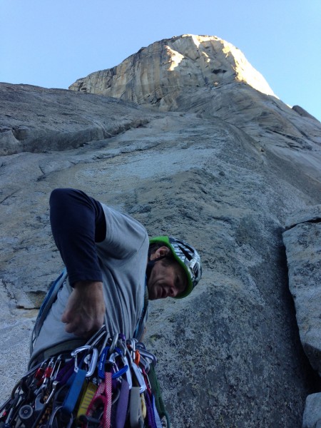 Marke Melvin getting ready to start up The Nose 3.1.13