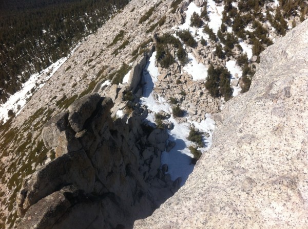 The descent on east ridge