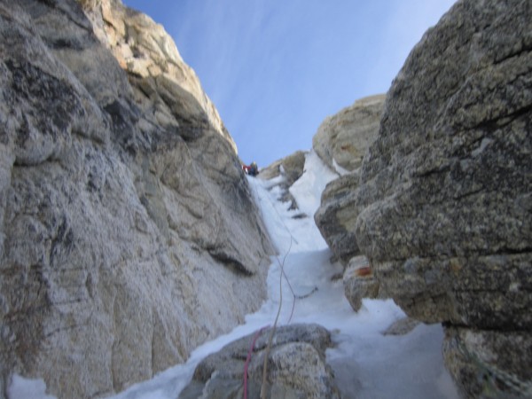 A little fuzzy, but you get the idea: steep, fun ice as far as the eye...