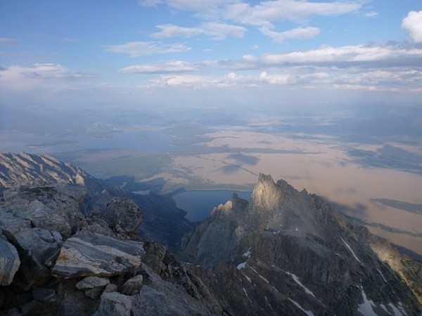View from the summit of the Grand Teton