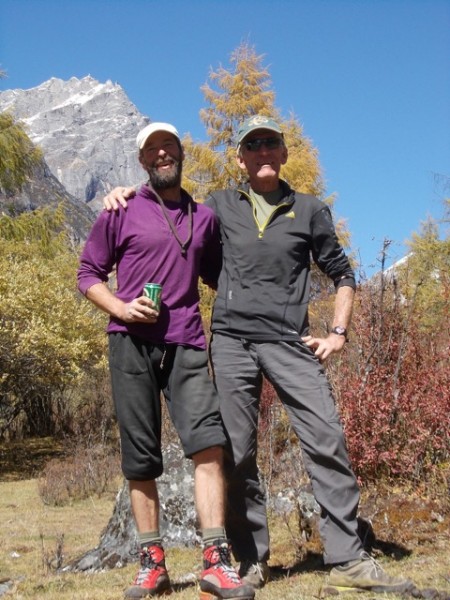 Cameron and me with our peak in the background.