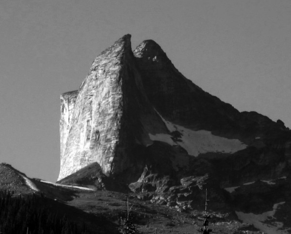 The fantasy-like Gimli Peak, gateway to the Valhalla Range in Canada's...