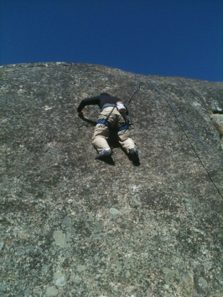 climbing at wishon. DR Suess wall i believe