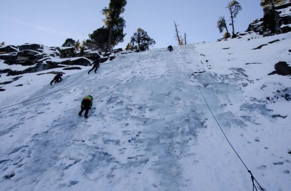 Climbers on Cascade Falls Dec 14, 2013