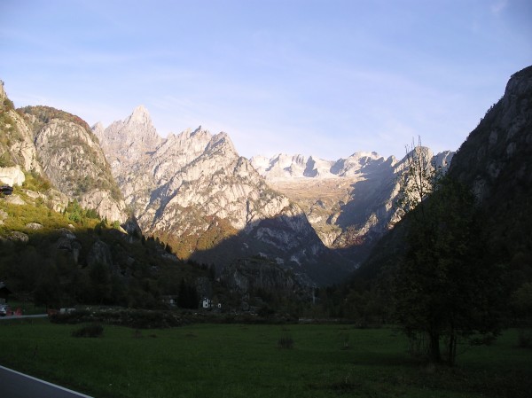 Looking up the valley towards the Bregaglia