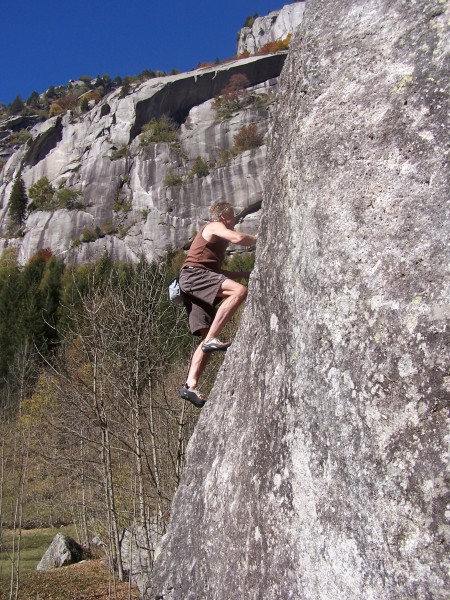 John Earl climbing.