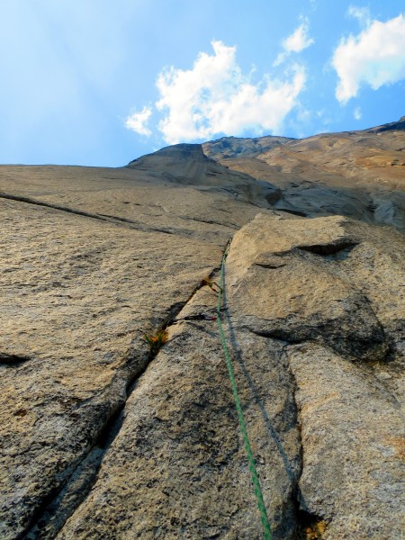 Looking up at pitch 3, New Dawn