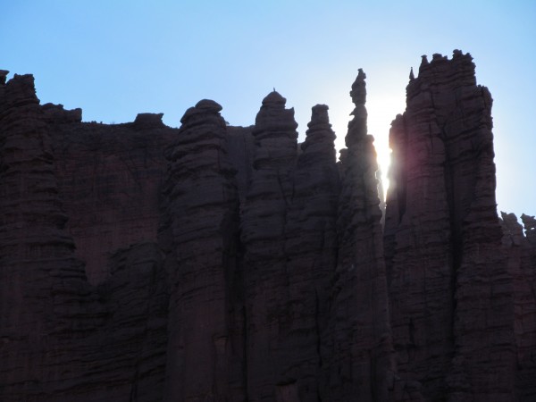 Sunrising on the Fisher Towers
