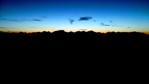 Mountains of Lochaber after sunset