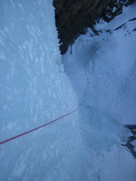 Rappelling down the uppermost pitch &#40;4/4/14&#41;.