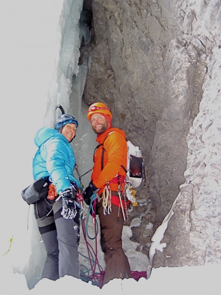 Kendra and Brent at the top of the 2nd to last pitch of the Polar Circ...