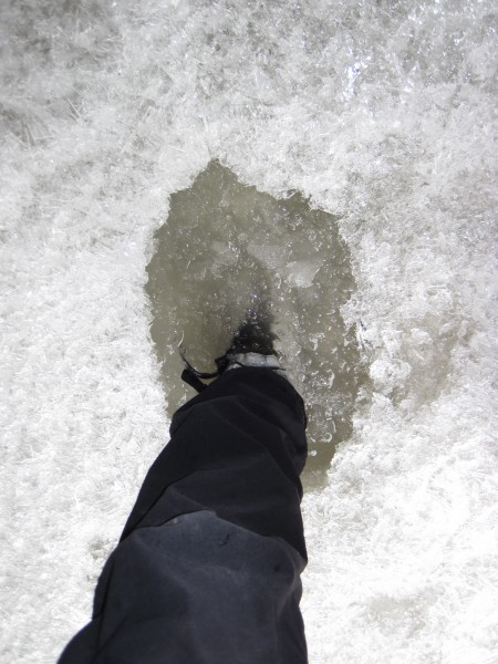Dropped through the ice over the creek several times - my boots were s...