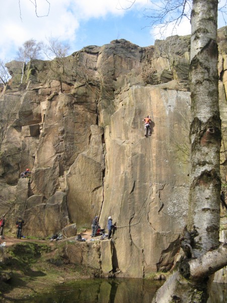 Someone's friend leading a crazy-runout E5 &#40;no longer at Stanage, ...