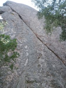 Mt Diablo - Diagonal Crack 5.10d - Bay Area, California USA. Click to Enlarge