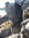 Salt Point, Sentinel Rock - Swashbuckler 5.11b/c - Bay Area, California USA. Click for details.
