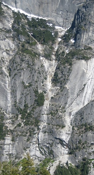 Half Dome slabs approach &#40;unsafe when snow is above it like this&#...