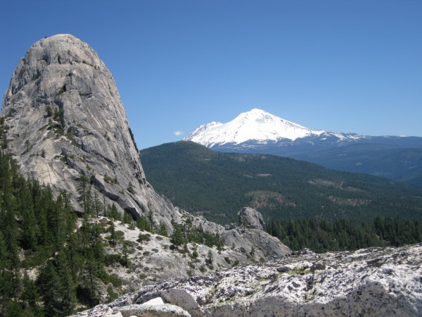 Mt. Shasta and Castle Dome from atop Six Toe Rock