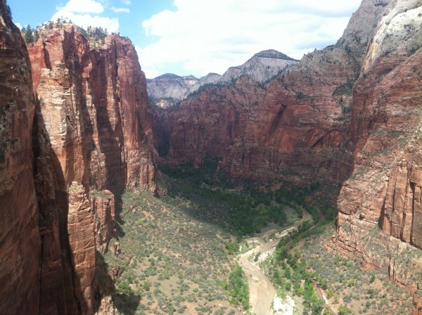 Looking down the canyon.