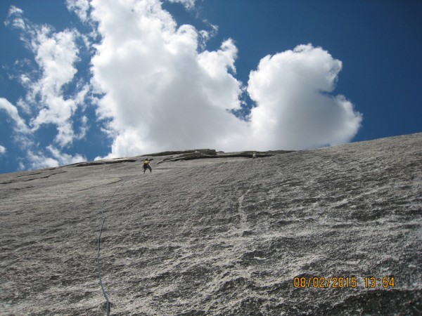 our last pitch on South Crack from the second smile &#40;with an 80m r...