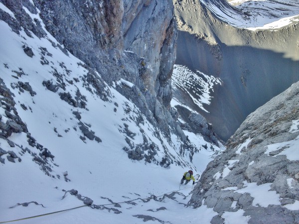 Yamagishi in the central couloir