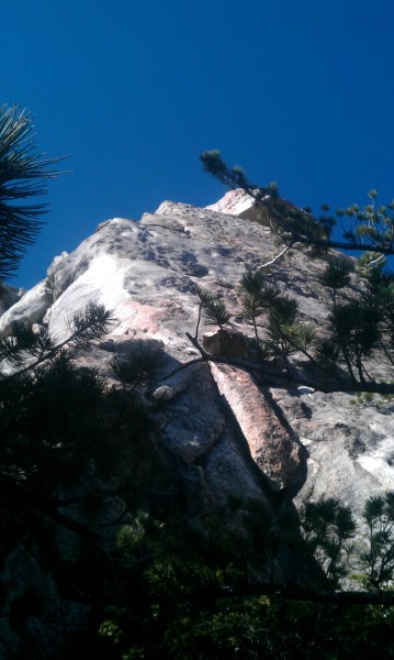 Left arete of King Farouk. It's lower angle than it looks.