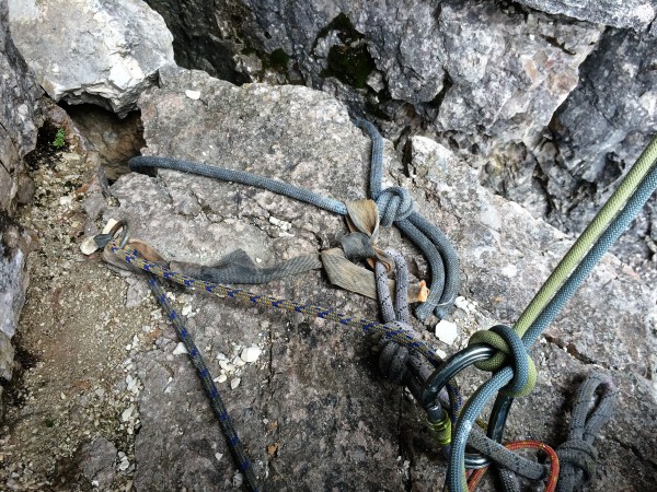 The belays are one of the joys of Dolomite climbing. I did back it up!