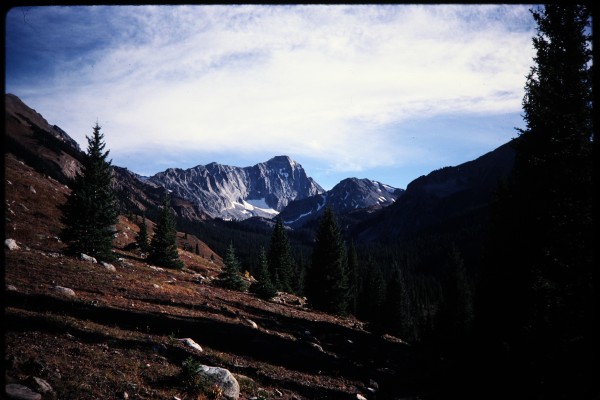 Late autumn on the trail into the north face of Capital Peak.  The wea...