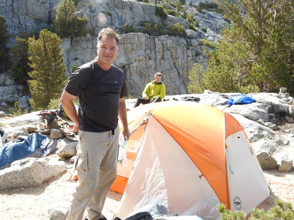 Eric setting up camp at Finger Lake 9-10-16