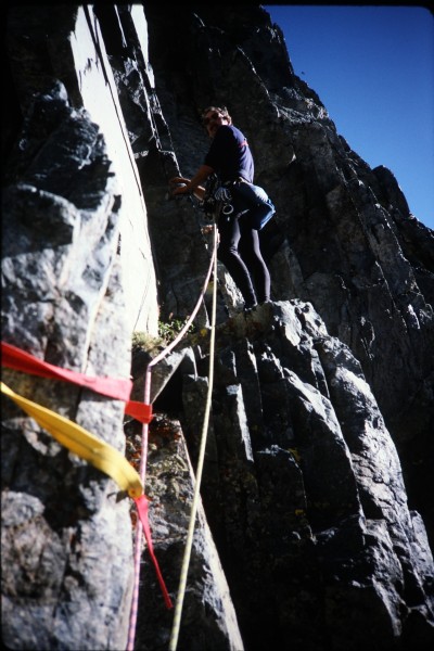 John on the pointy end of the two ropes.