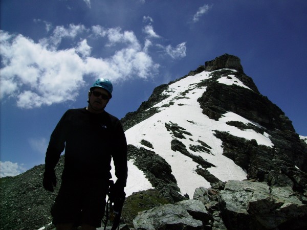 After descending snow and scree on the E ridge - regular route. This i...