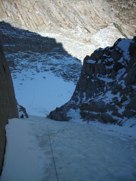 Vito on his 1st ice climb - North Peak - 10/19/08 &#40;warmed up on Cr...