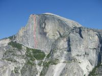 Half Dome - Direct Northwest Face 5.14a or 5.10 C2+ - Yosemite Valley, California USA. Click to Enlarge