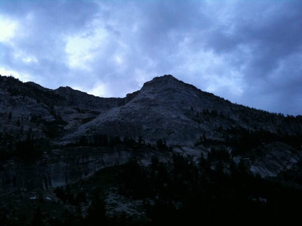 View of Tenaya Peak in early morning