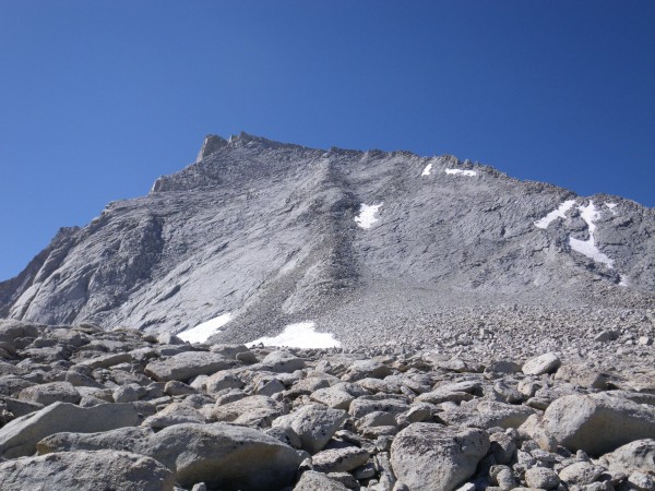 Mt. Tyndall, looking up north rib